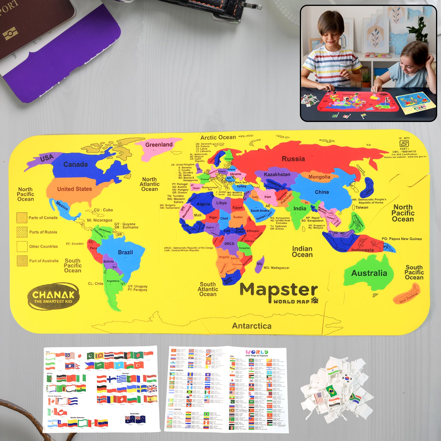 Aditi Mapster World Map Eva Foam Puzzle Set Aditi Mapster World Map Eva Foam Puzzle Set